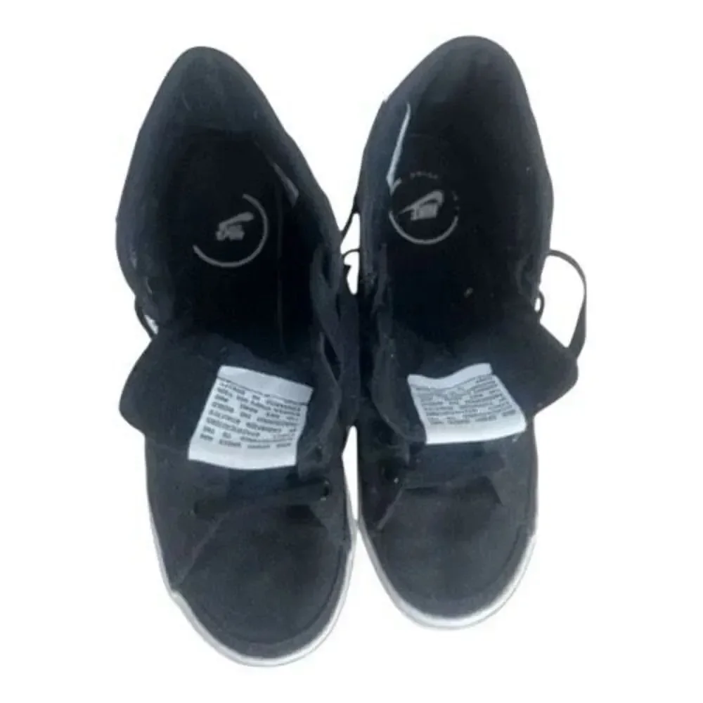 Women’s Nike Court Legacy Canvas Sneakers Size 7 Mid Black White Lace Up Shoes